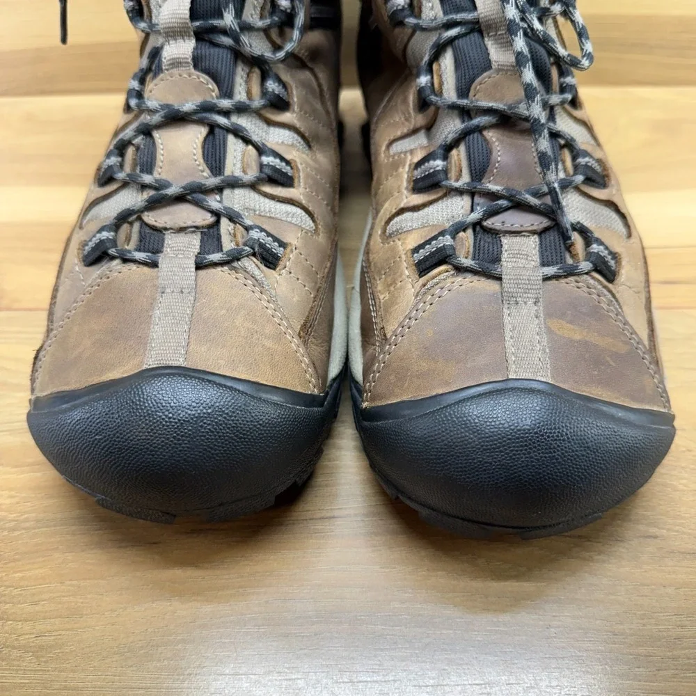 Keen Targhee II Mid Hiking Boot Mens 13 Brown Waterproof Leather Soft Toe Casual